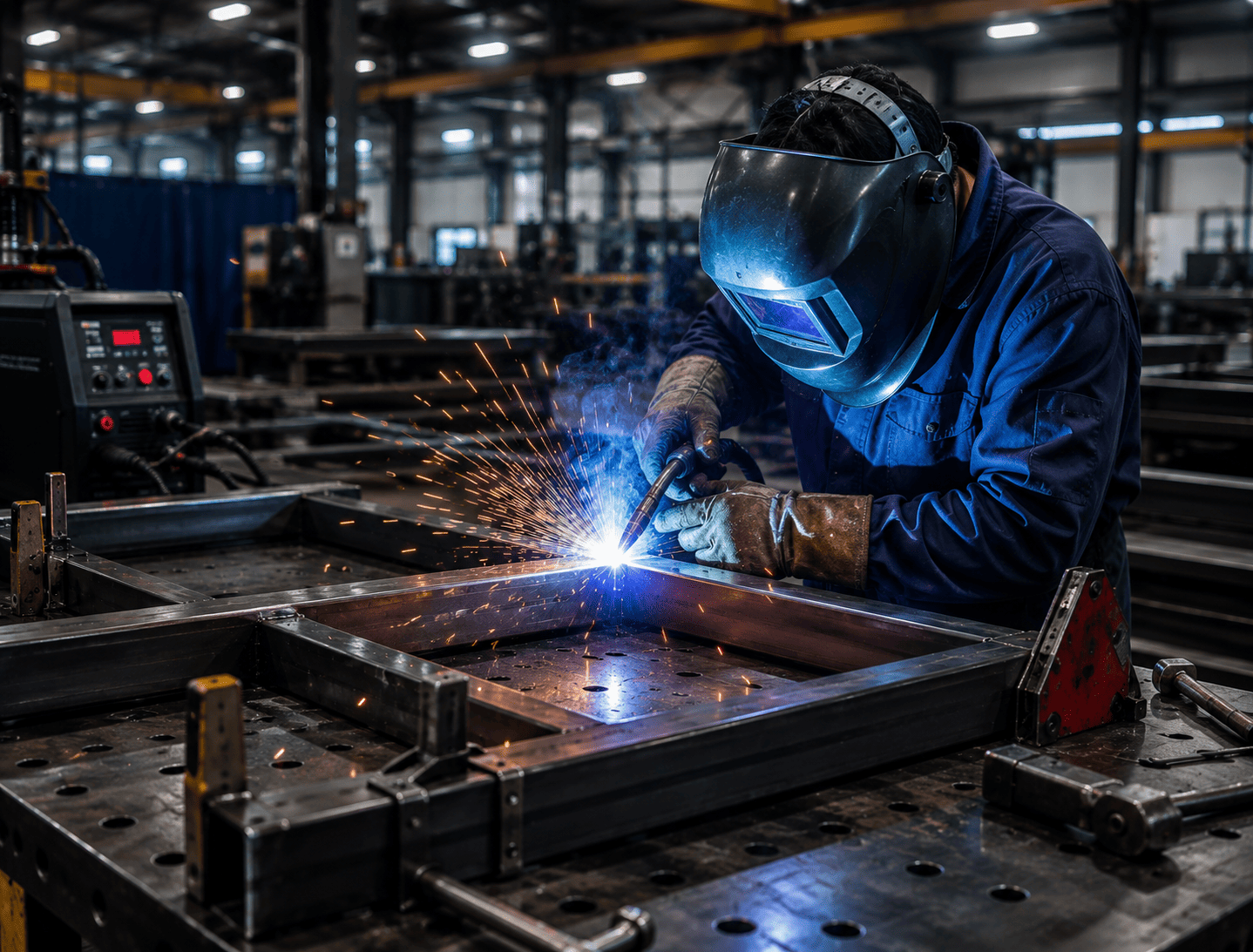 Welding station with MIG/TIG equipment