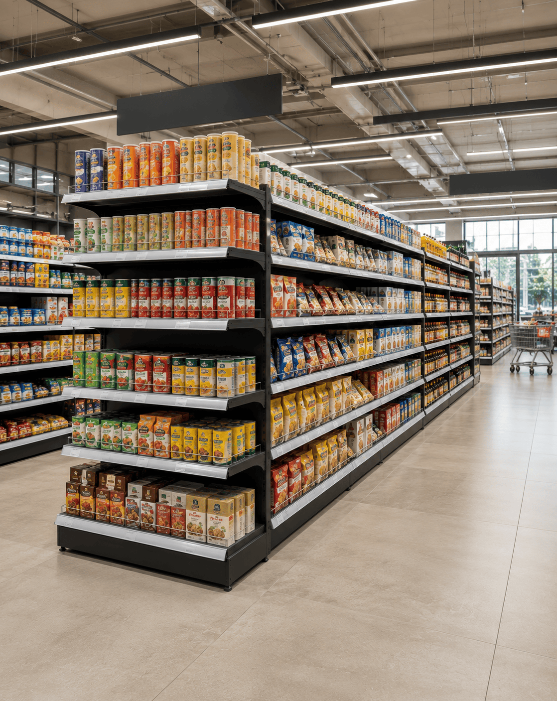 Supermarket gondola display system